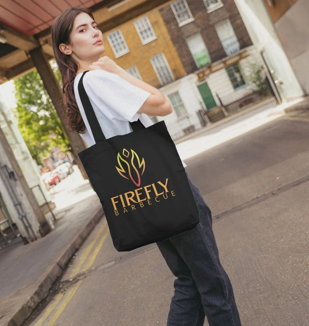 Firefly Barbeque Cotton Bag - Organic Cotton Tote - Image 2