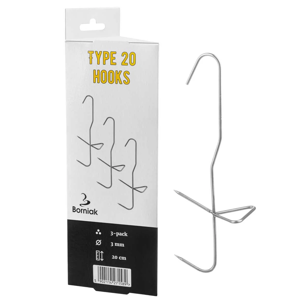 Borniak Fish Smoking Hook Type 20 for Fishing