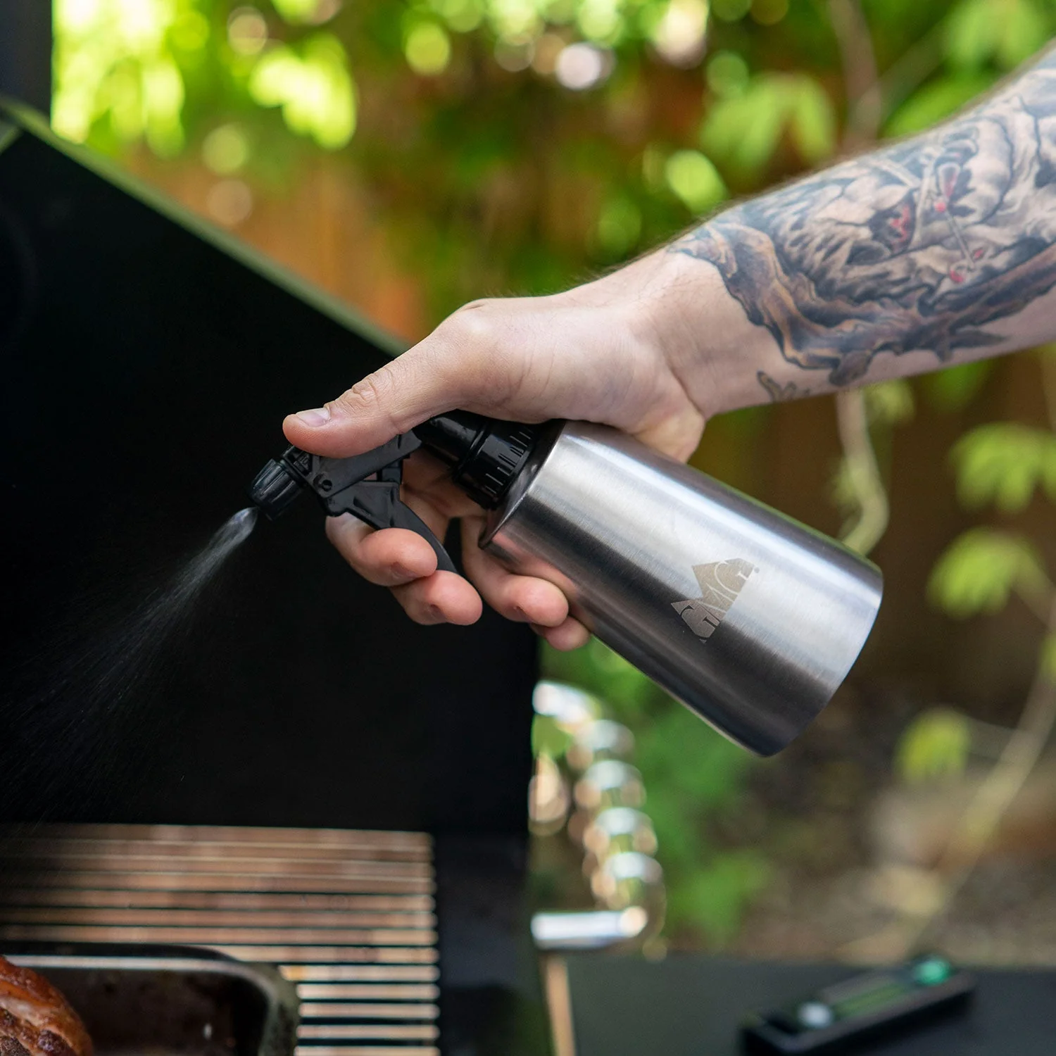 GMG Stainless Steel Spritz Bottle for BBQ Cooking - Image 4