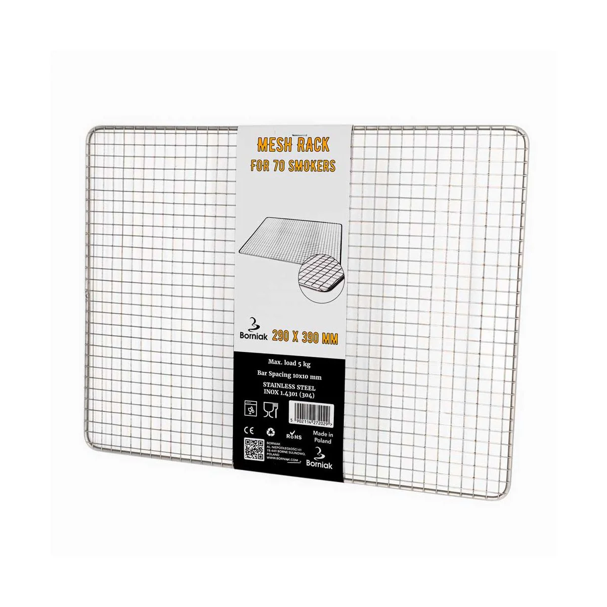 Borniak 70L Smoker Stainless Steel Mesh Grill Rack