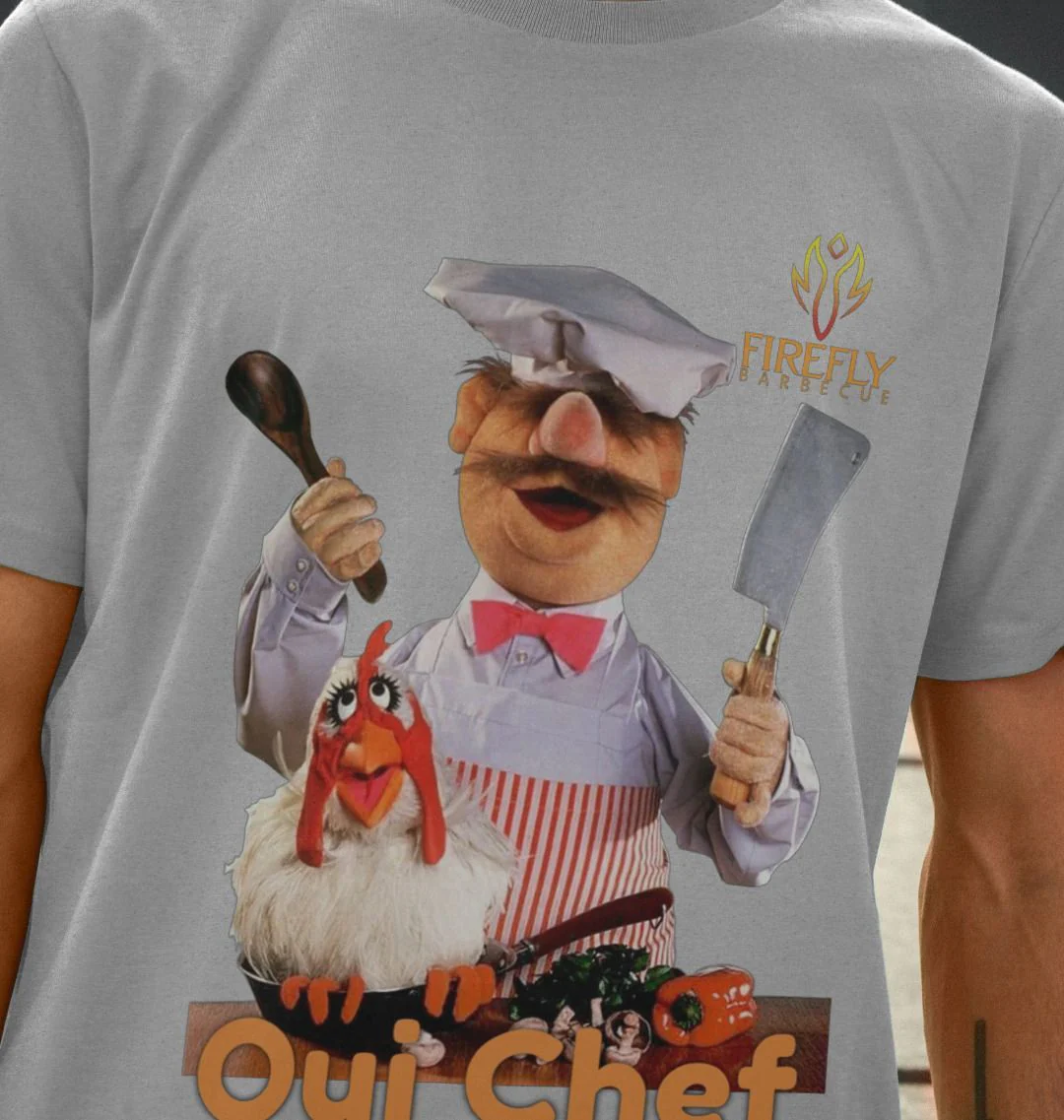 Swedish Chef “Oui Chef” – Men’s Funny Cooking T‑Shirt (Organic Cotton) - Image 4